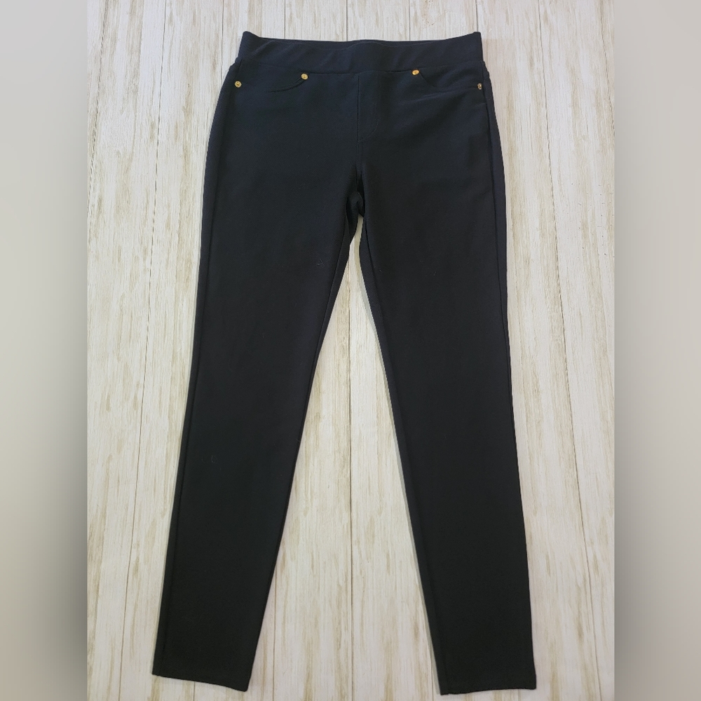 Michael Kors Womens Black Slim Stretch Pull-On Legging Pants Sz M